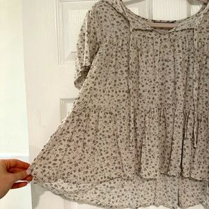 Neutral and boho flowy top